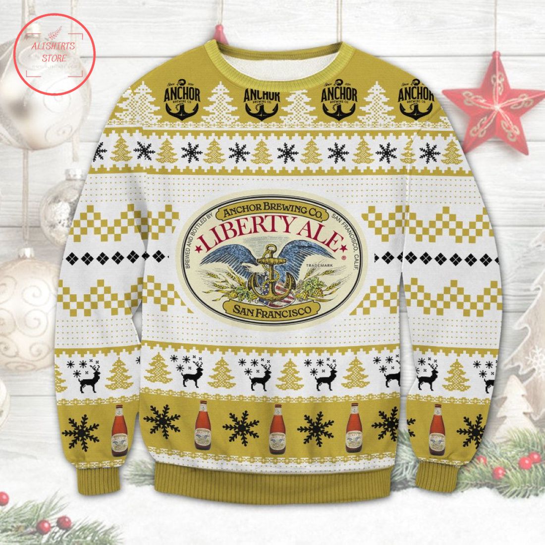 Anchor Brewing Liberty Ale Ugly Christmas Sweater