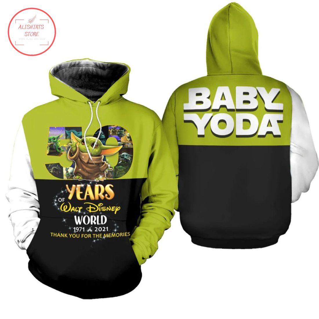 Baby Yoda 50 Years Anniversary of Walt Disney World Hoodie