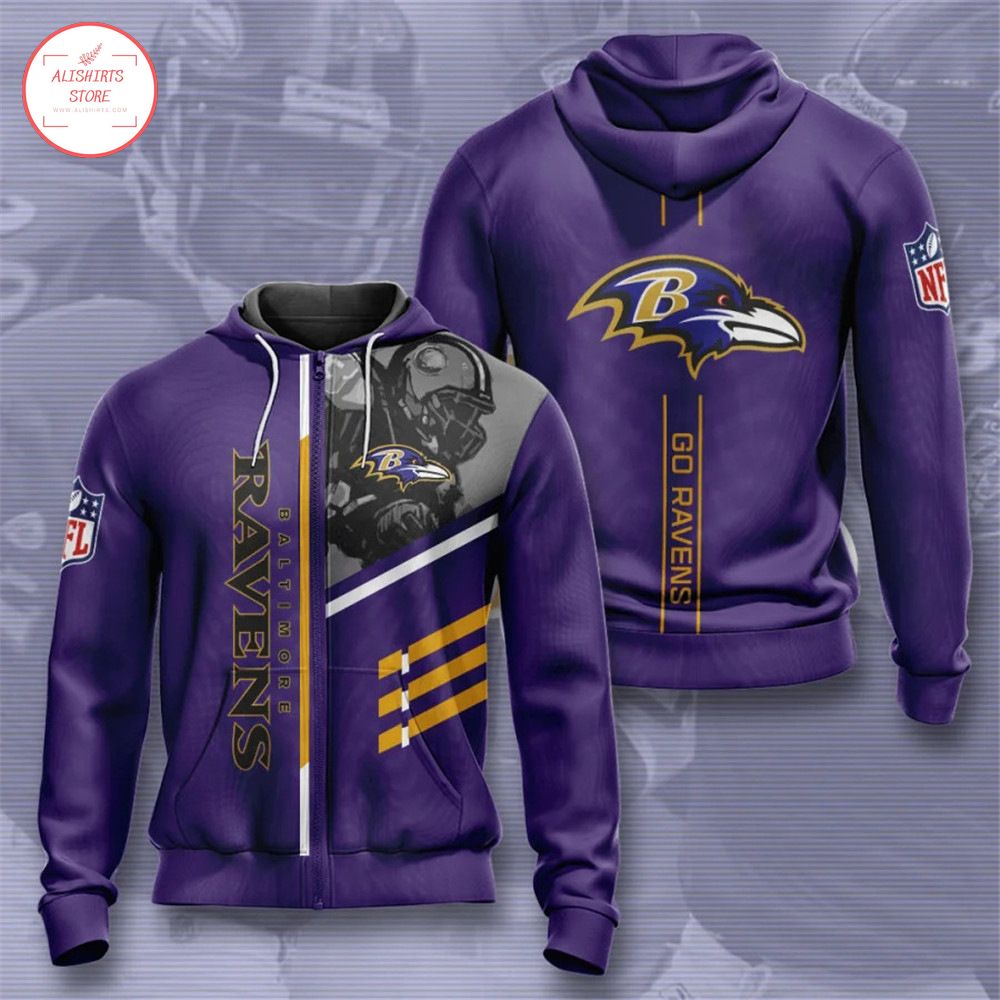Baltimore Ravens Go Hoodie 3d
