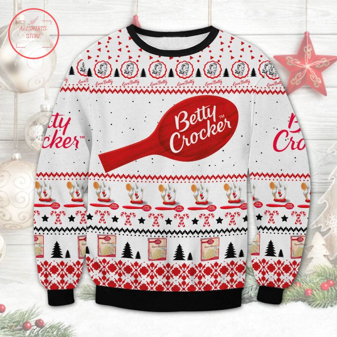 Betty Crocker SuperMoist Vanilla Cake Mix Ugly Christmas Sweater