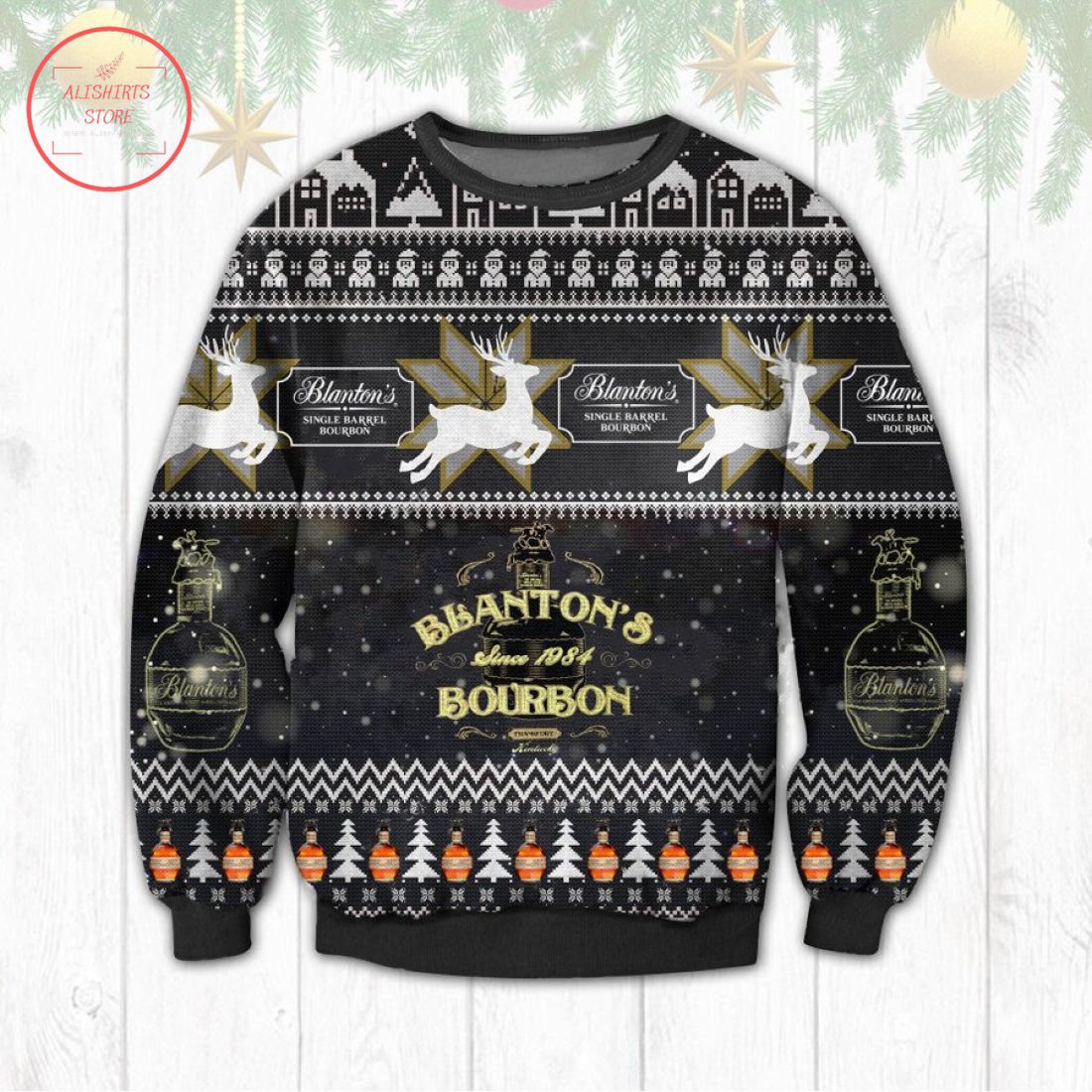 Blanton's Bourbon Ugly Christmas Sweater