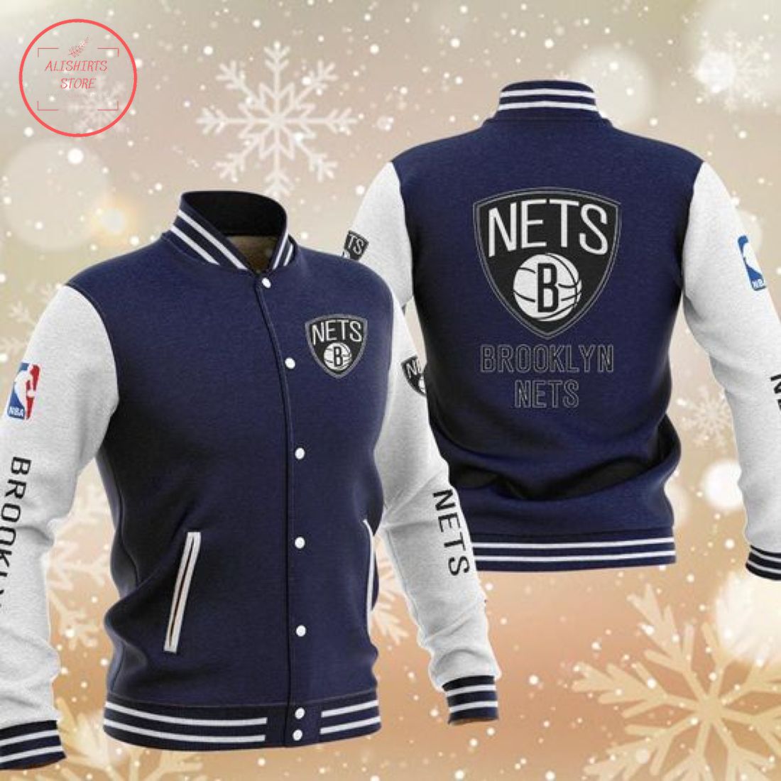 Brooklyn Nets NBA Varsity Baseball Jacket