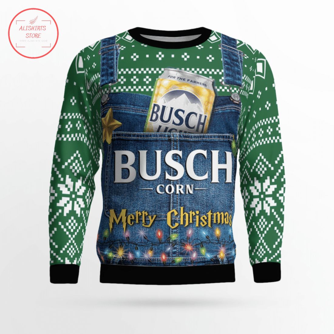 Busch Light Corn Ugly Christmas Sweater