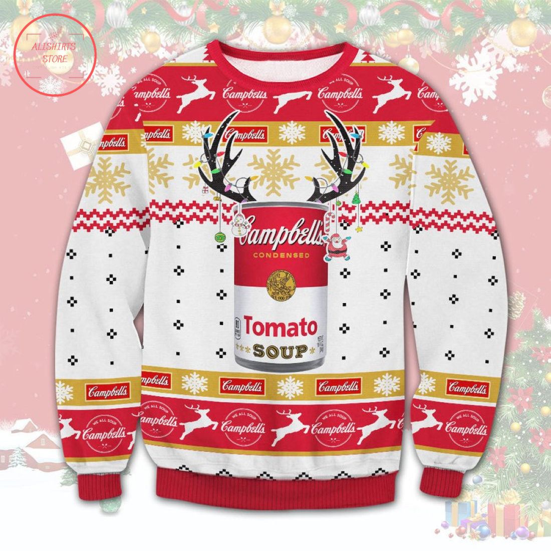 Campbell's Tomato Soup Ugly Christmas Sweater