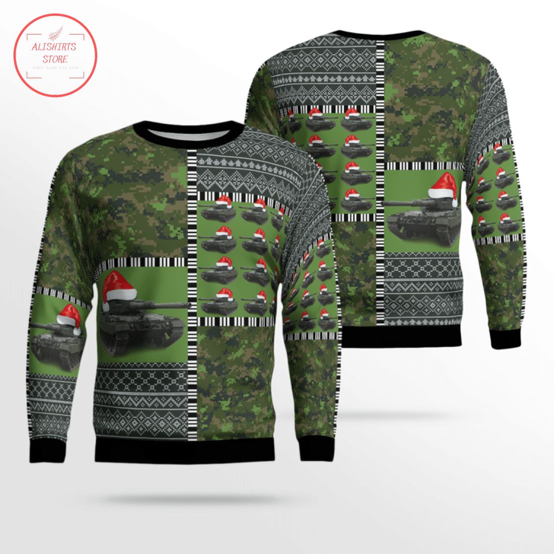 Canadian Army Leopard 2A4M Ugly Christmas Sweater