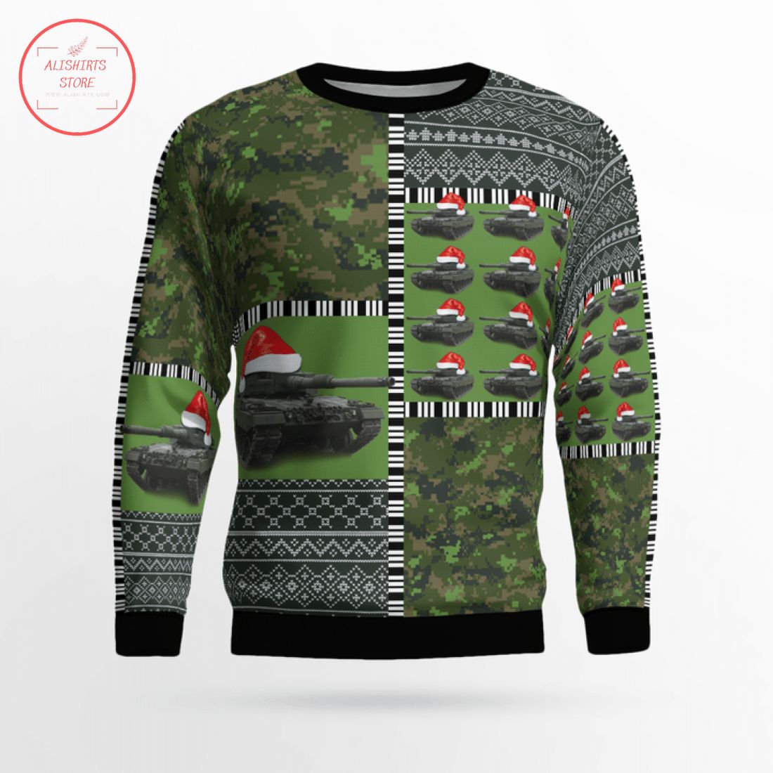 Canadian Army Leopard 2A4M Ugly Christmas Sweater