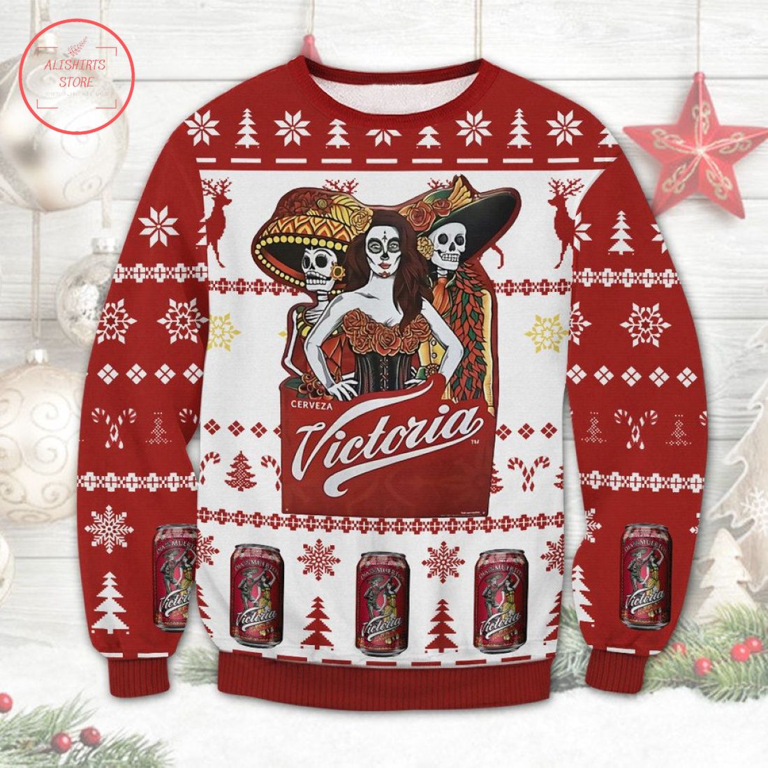 Cerveza Victoria Ugly Christmas Sweater