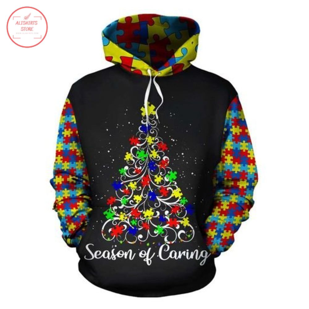 Christmas Tree Season of Caring Hoodie 3d