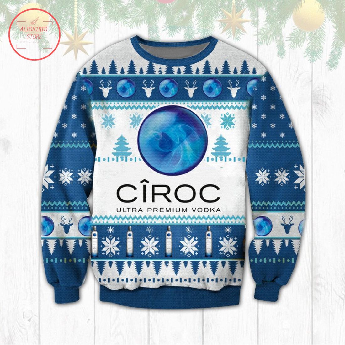 Ciroc Ultra Premium Vodka Ugly Christmas Sweater