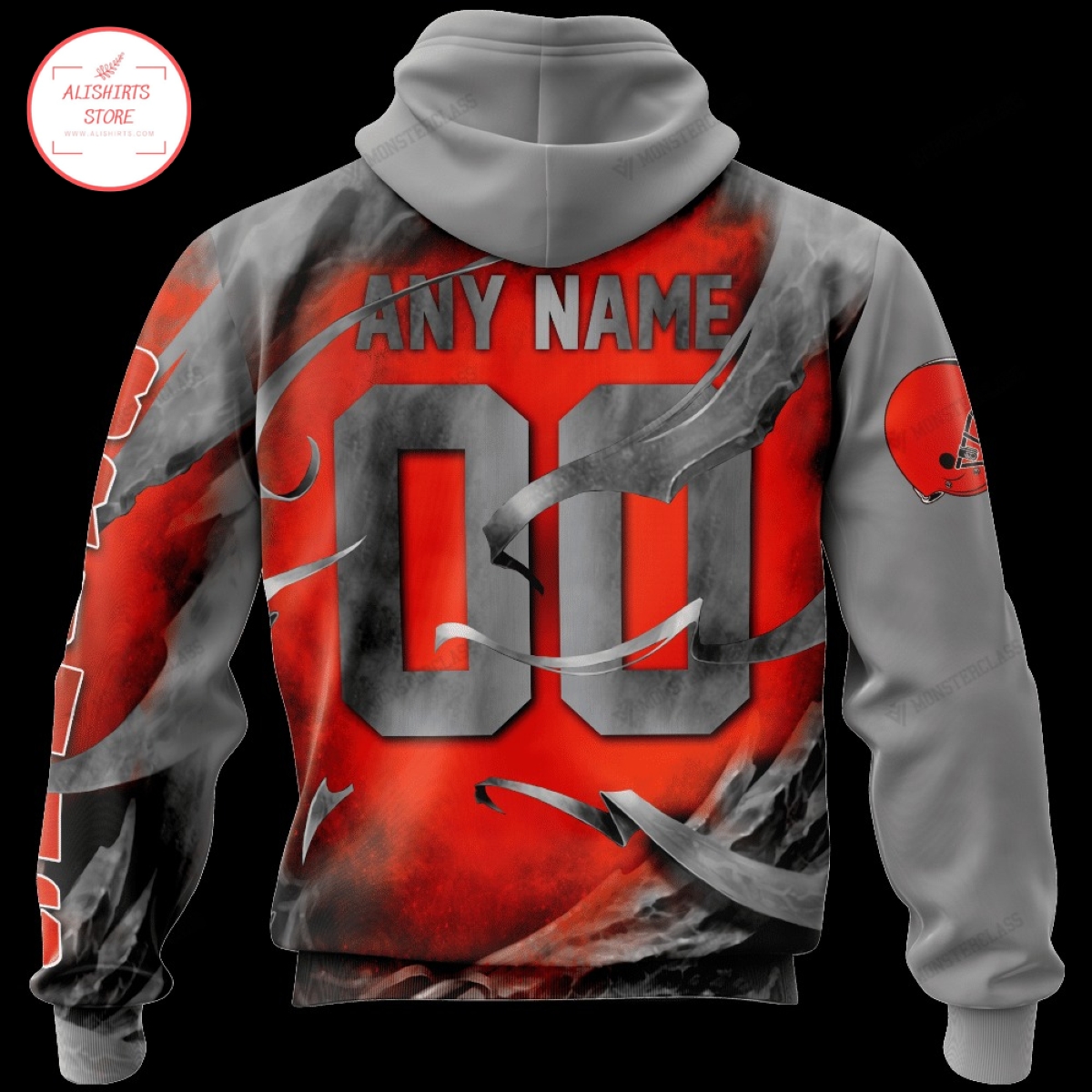 Cleveland Browns Skull Personalized Jersey 3d Hoodie