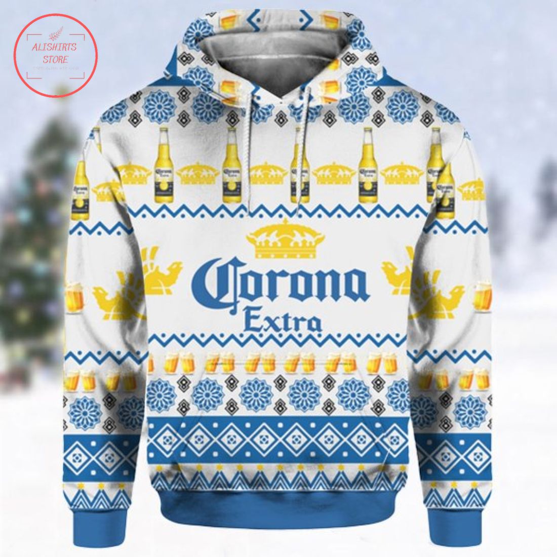 Corona Extra Beer Bottles Ugly Christmas Hoodie