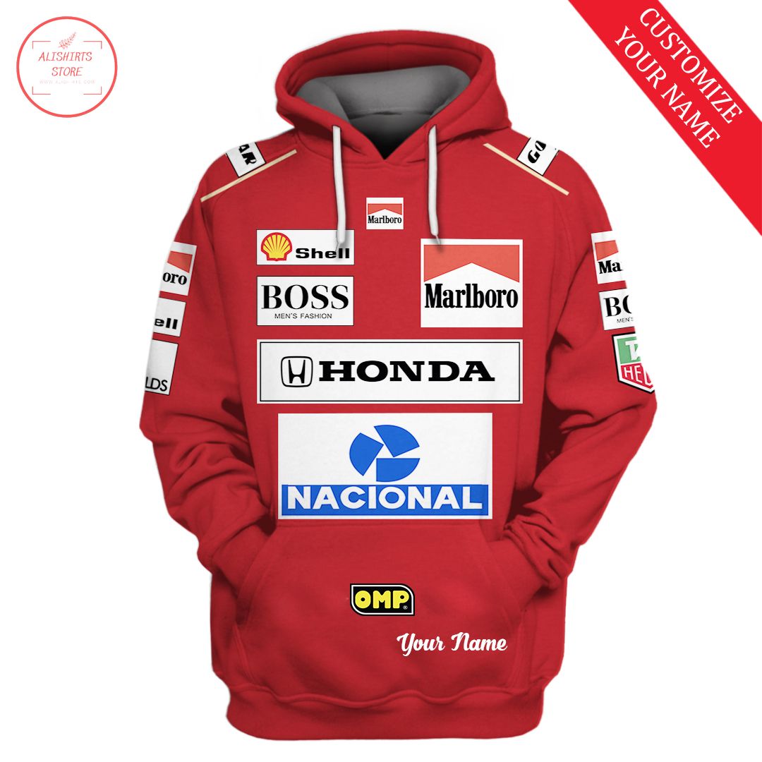 Custom Name Nacional Marlboro Honda F1 racing hoodie