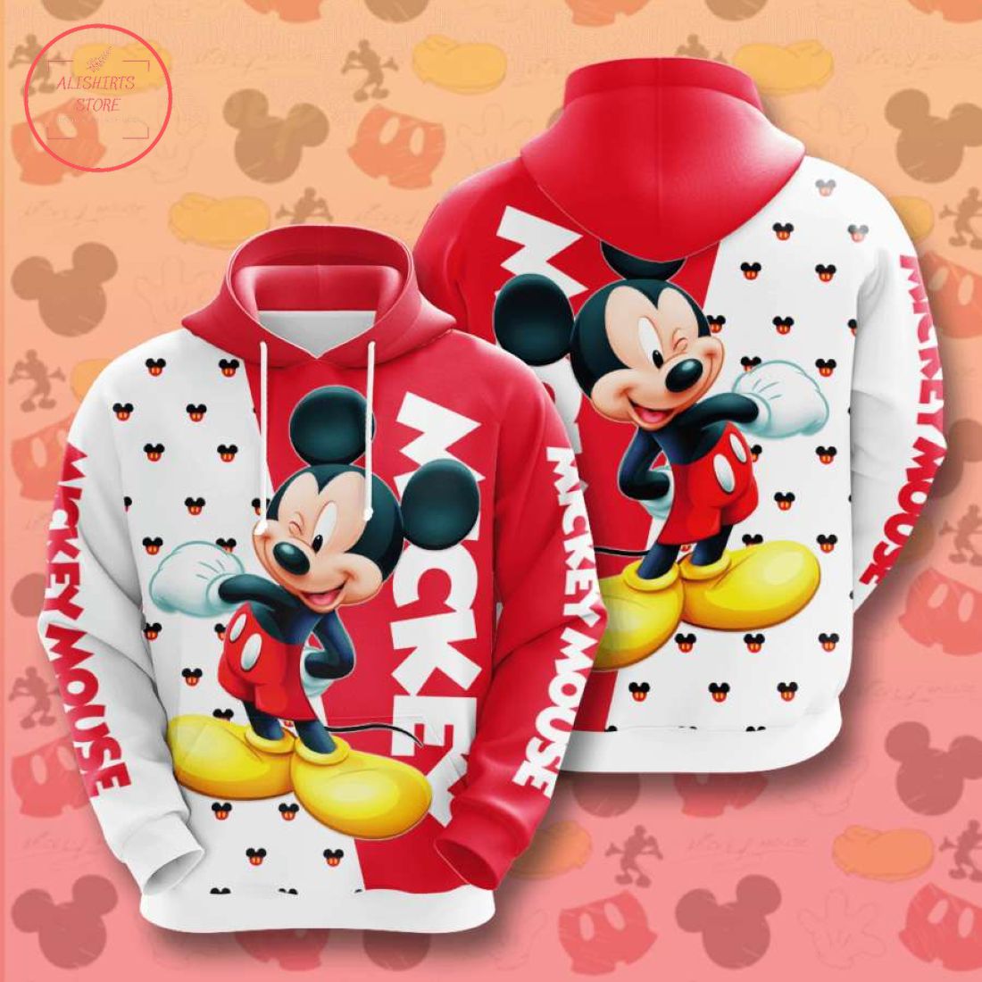 Cute Mickey Mouse Hoodie 3d Full Printed Hoodie