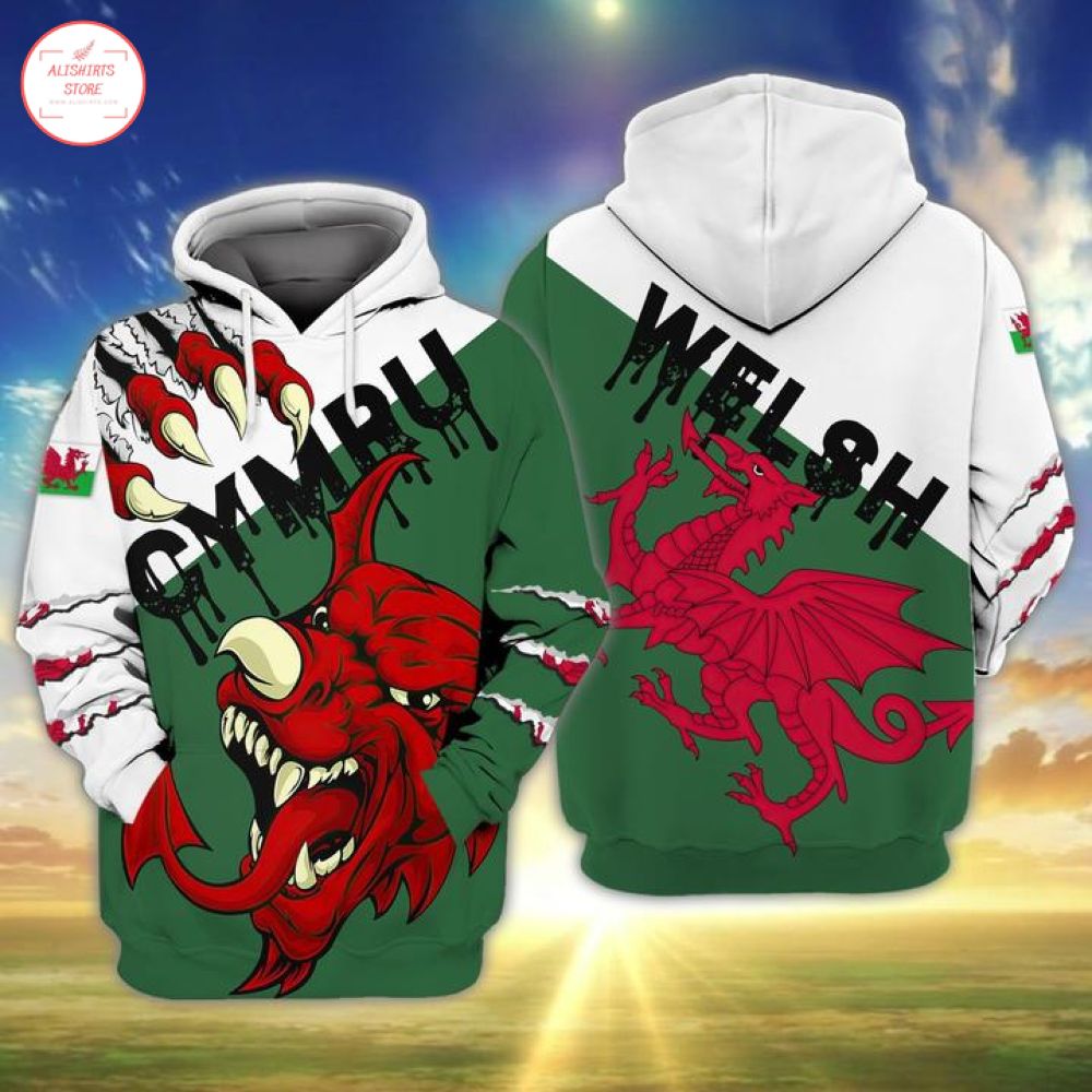 Cymru Welsh Wales Hoodie 3D