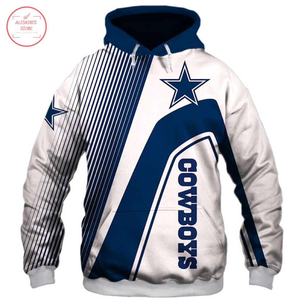 Dallas Cowboys stripes 3d hoodie