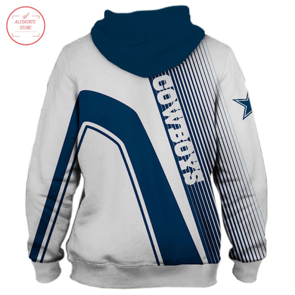 Dallas Cowboys stripes 3d hoodie