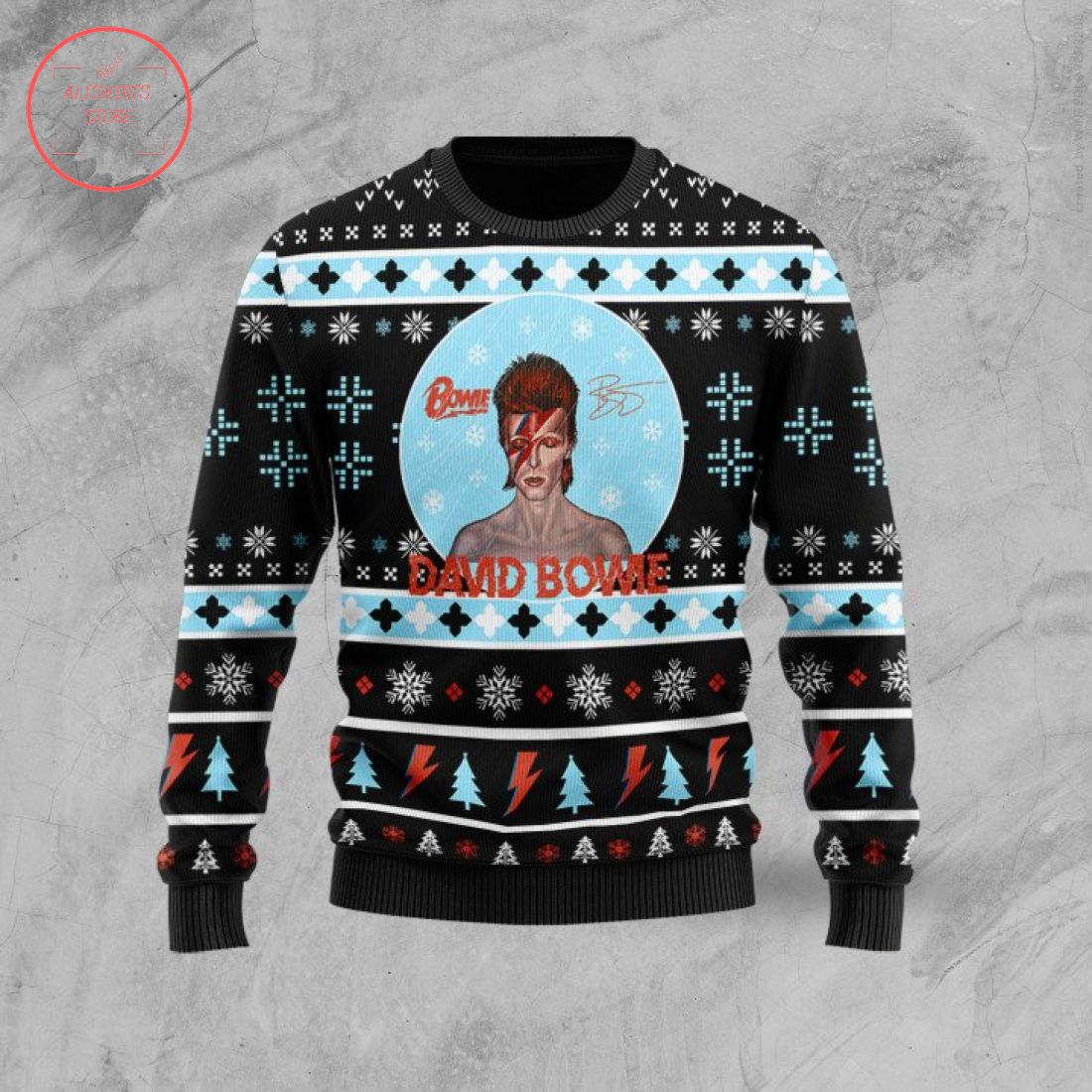 David Bowie Grateful Dead Ugly Christmas Sweater