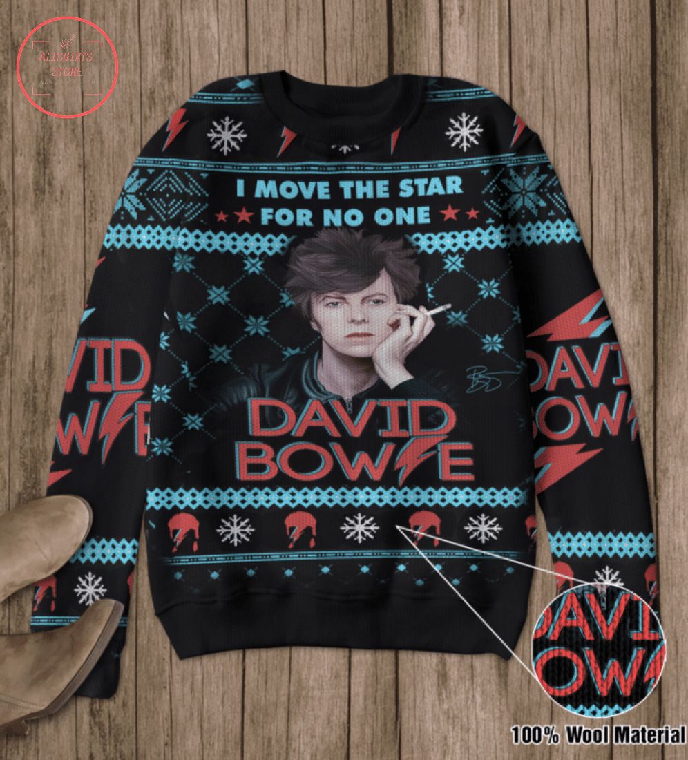 David Bowie I Move the Star for No One Ugly Christmas Sweater