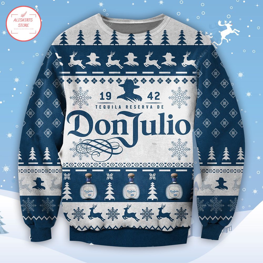 Don Julio Wine Ugly Sweater Christmas