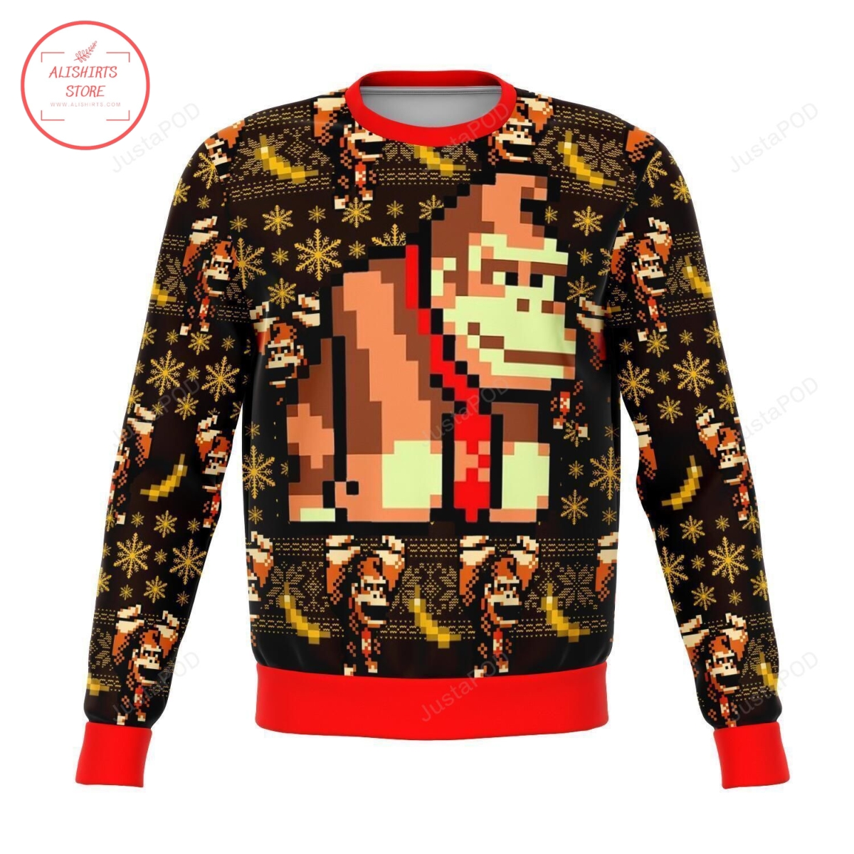 Donkey Kong Sprite Ugly Christmas Sweater