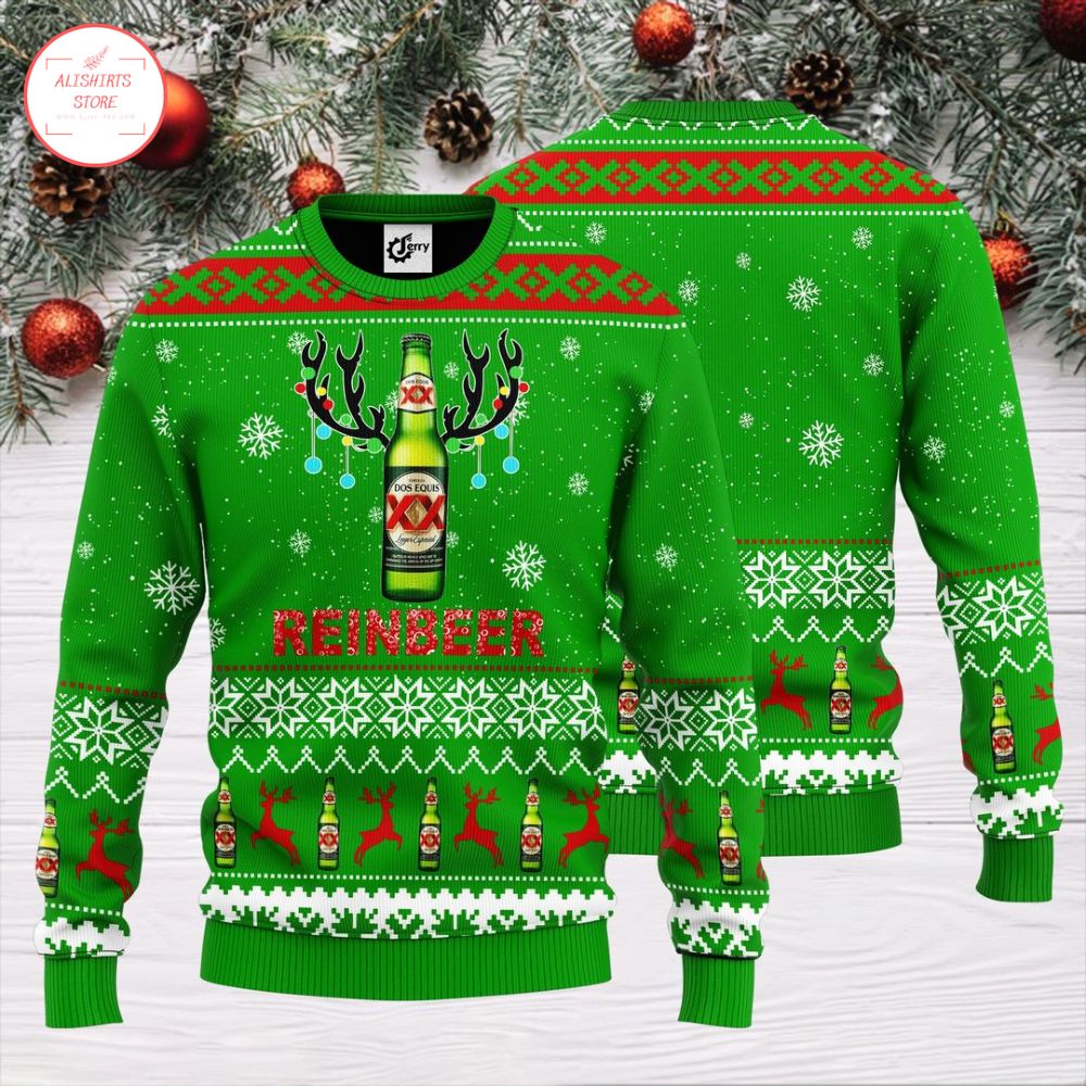 Dos Equis Reinbeer Ugly Sweater Christmas