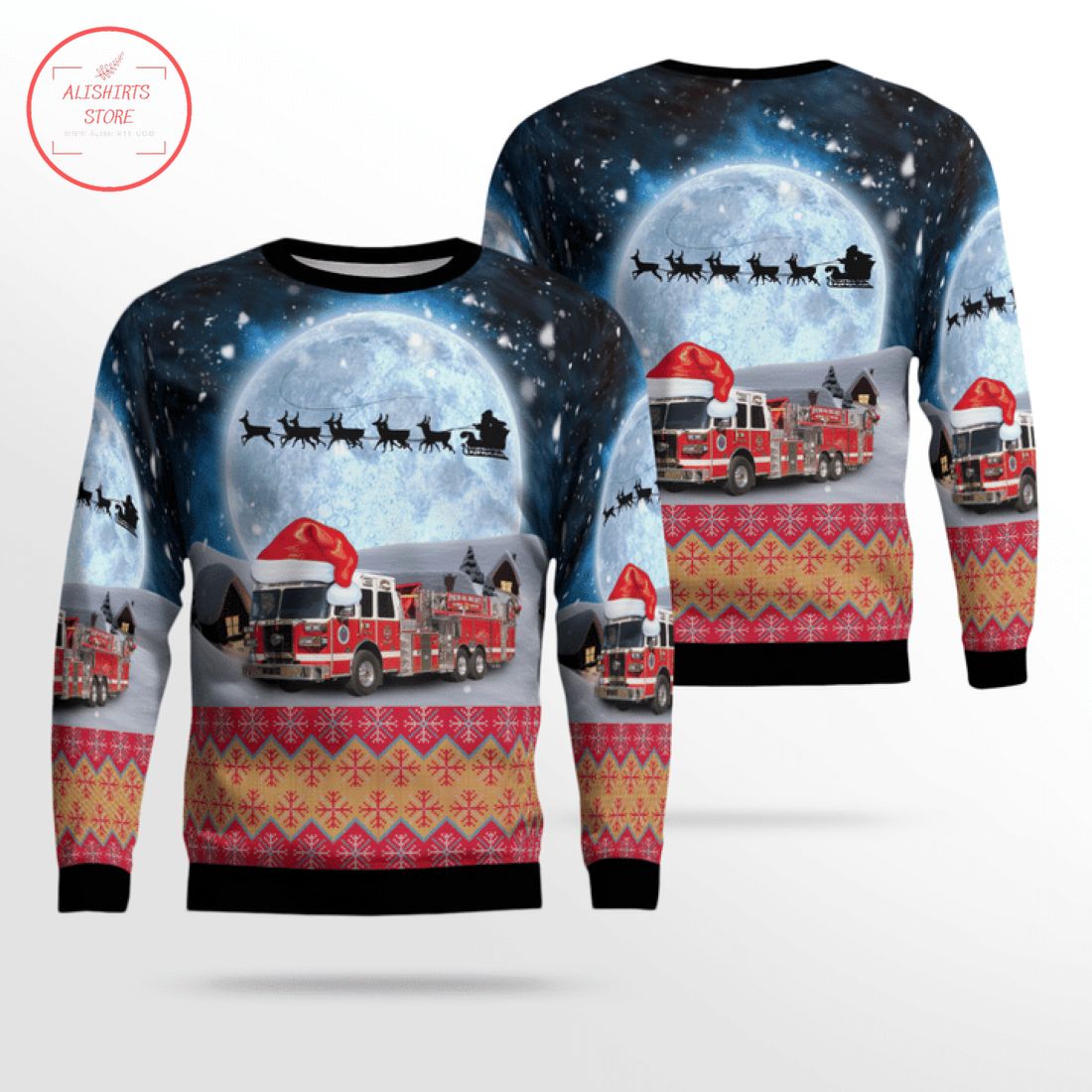 Easton Volunteer Fire Department Ugly Christmas Sweater