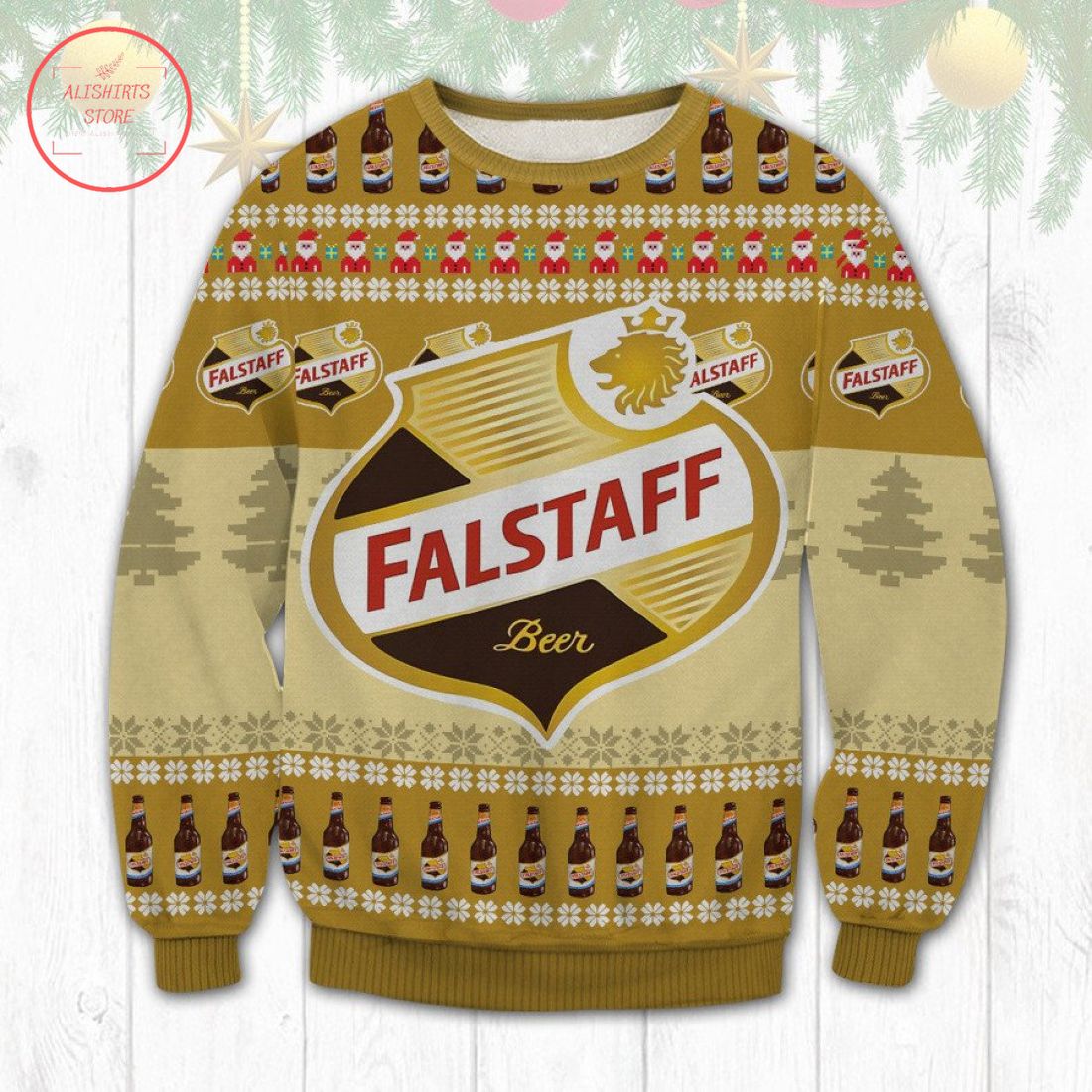 Falstaff Beer Ugly Christmas Sweater