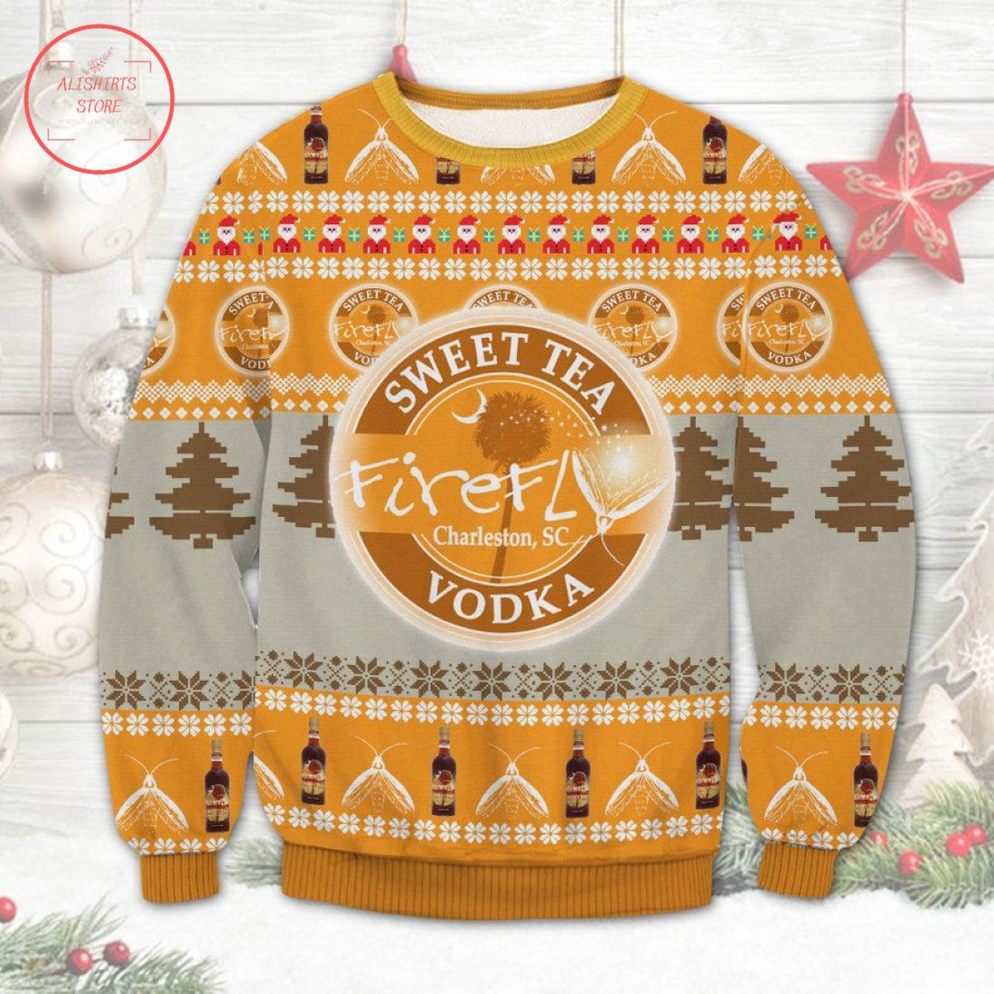 Firefly Sweet Tea Vodka Ugly Christmas Sweater