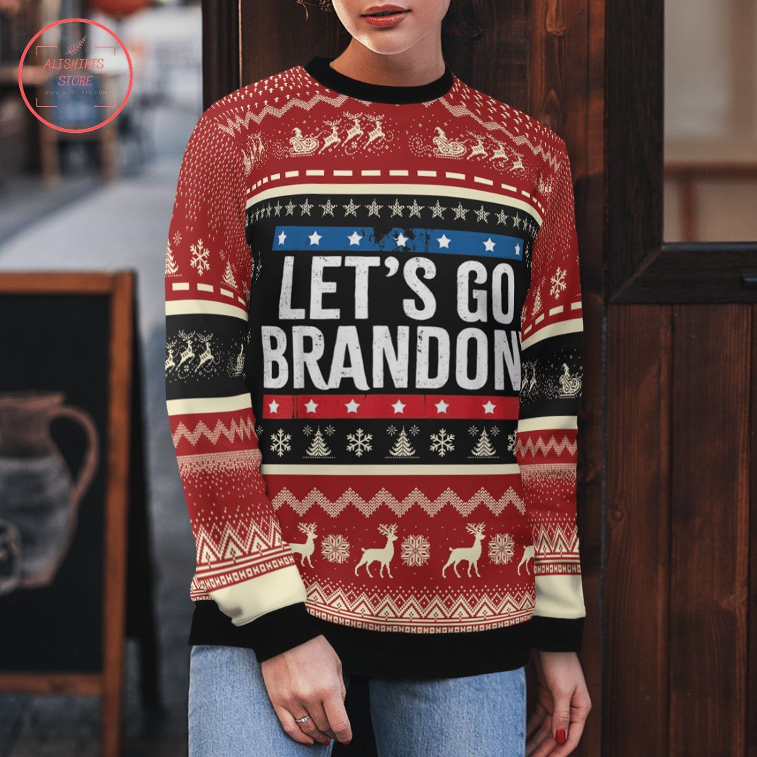 Fjb Let's Go Brandon Ugly Christmas Sweater