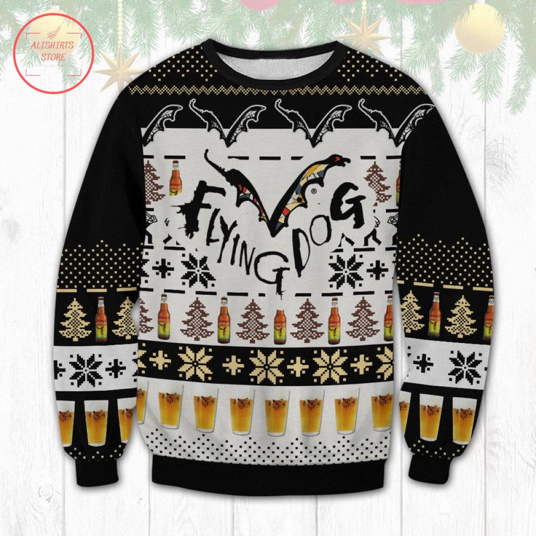 Flying Dog Brewery Ugly Christmas Sweater