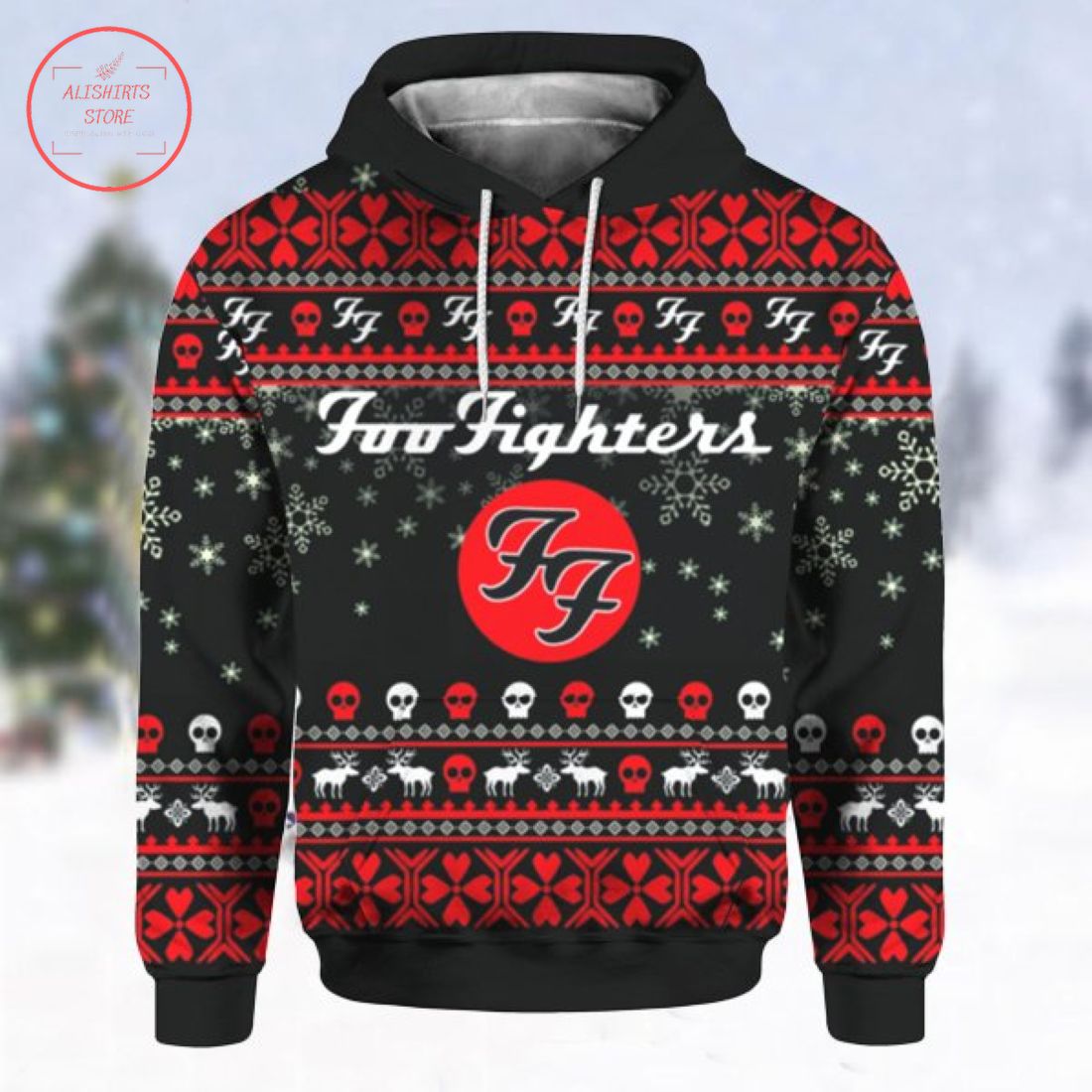 Foo Fighters Ugly Christmas 3d Full Print Hoodie