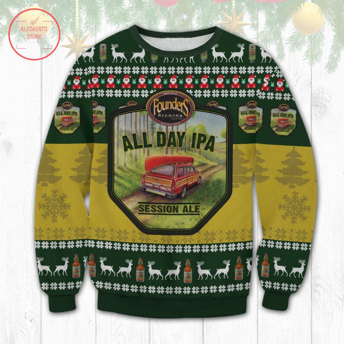 Founders All Day IPA Ugly Christmas Sweater