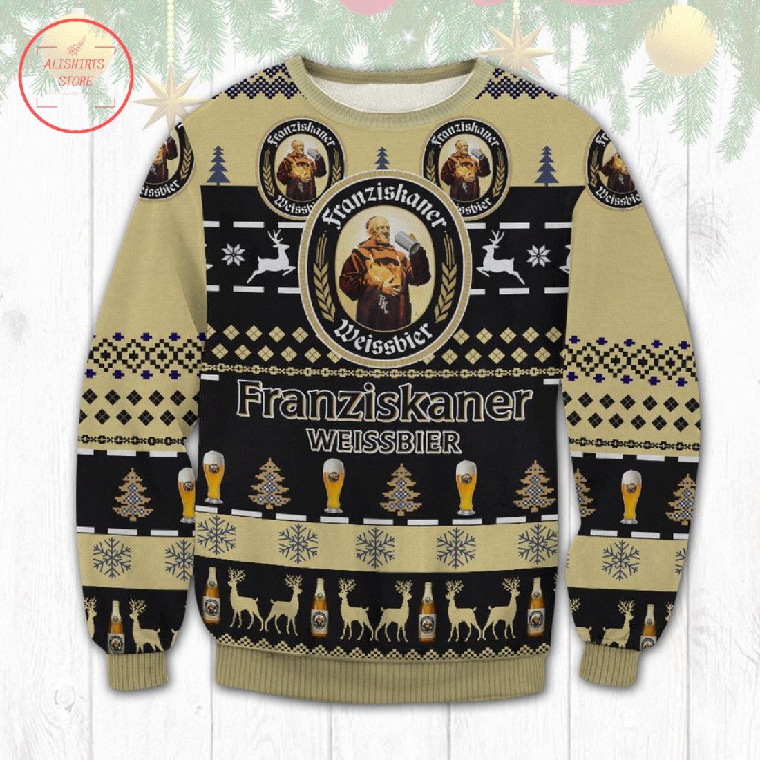 Franziskaner Hefe Weissbier Ugly Christmas Sweater