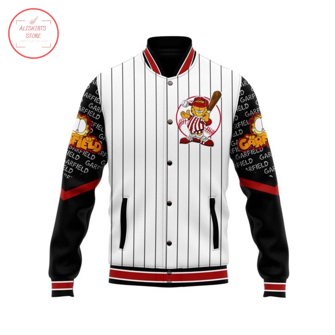 Garfield Personalized Varsity Baseball Jacket