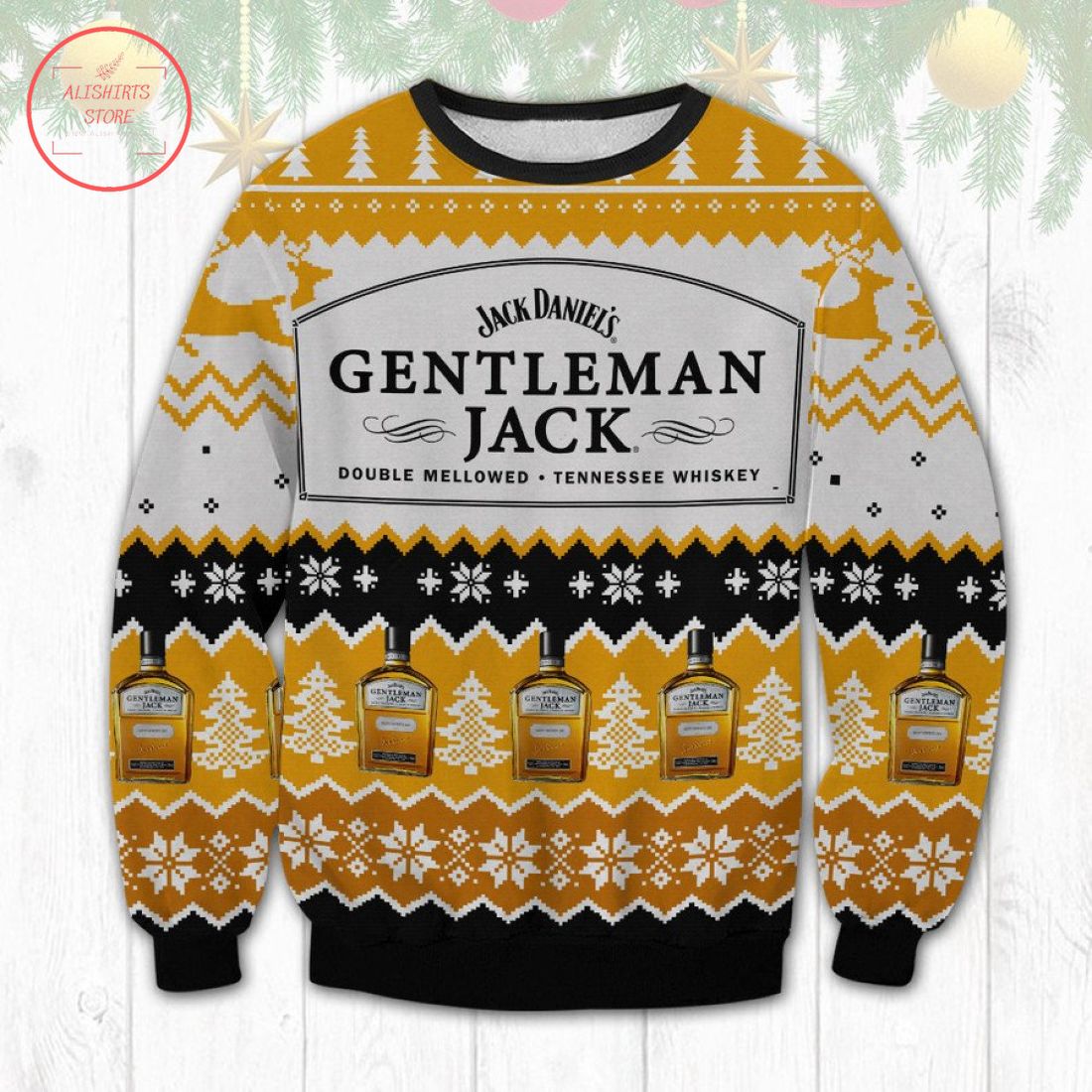 Gentleman Jack Daniels Ugly Christmas Sweater