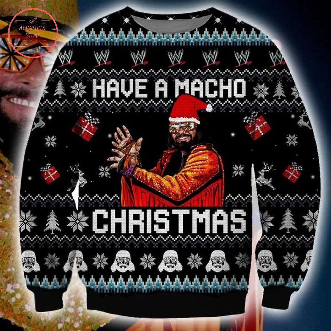 Have A Macho Christmas Ugly Sweater