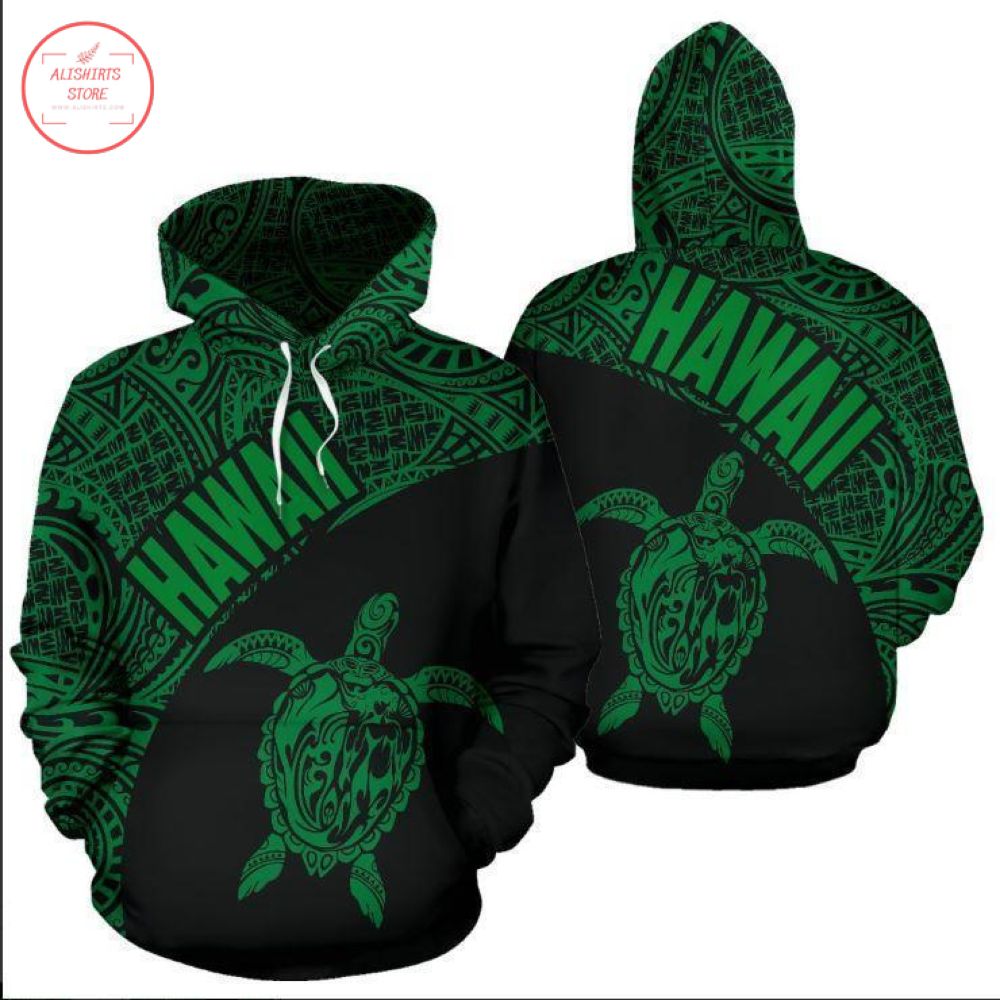 Hawaii Turtle Polynesian Wave 3D Hoodie Shirts