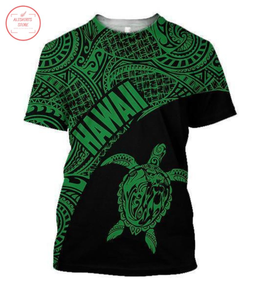 Hawaii Turtle Polynesian Wave 3D Hoodie Shirts