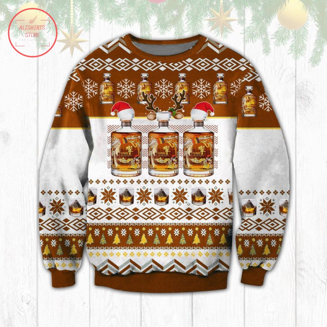 Hibiki Japanese Harmony Whisky Ugly Christmas Sweater