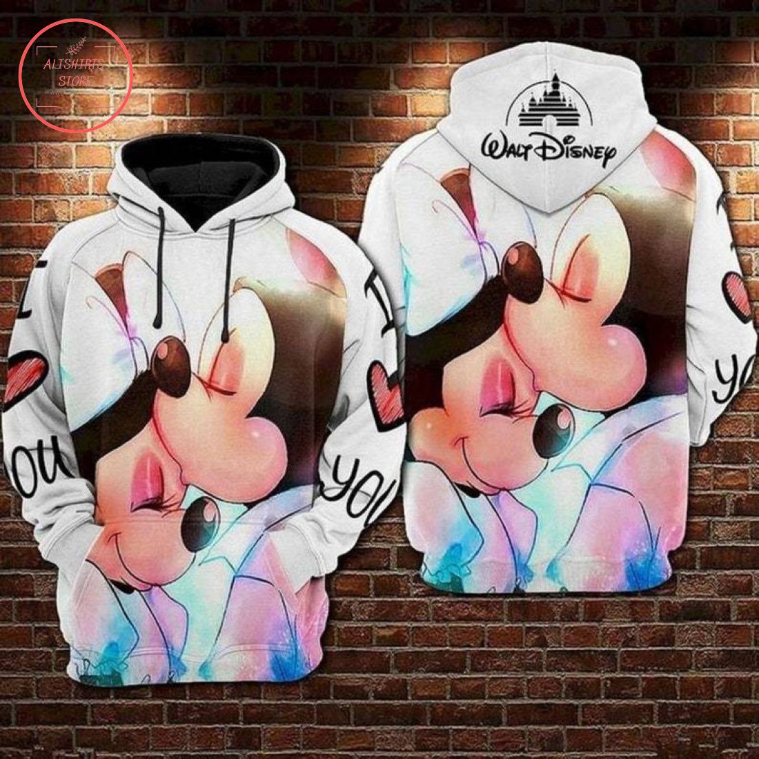 His Her Cute Mouse Walt Disney 3d Hoodie