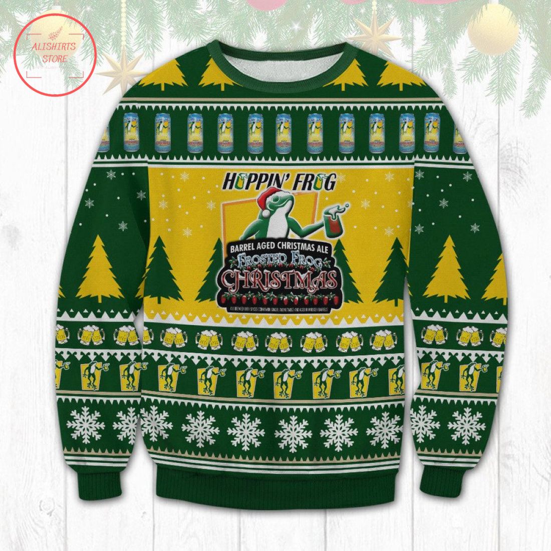 Hoppin Frog Barrel Aged Christmas Ale Ugly Sweater