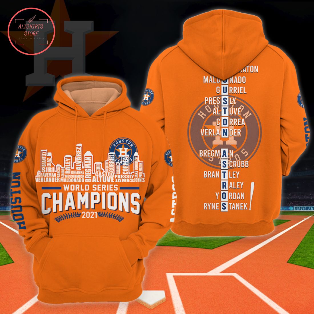 Houston Astros Champions 2021 Full Print 3D Hoodie