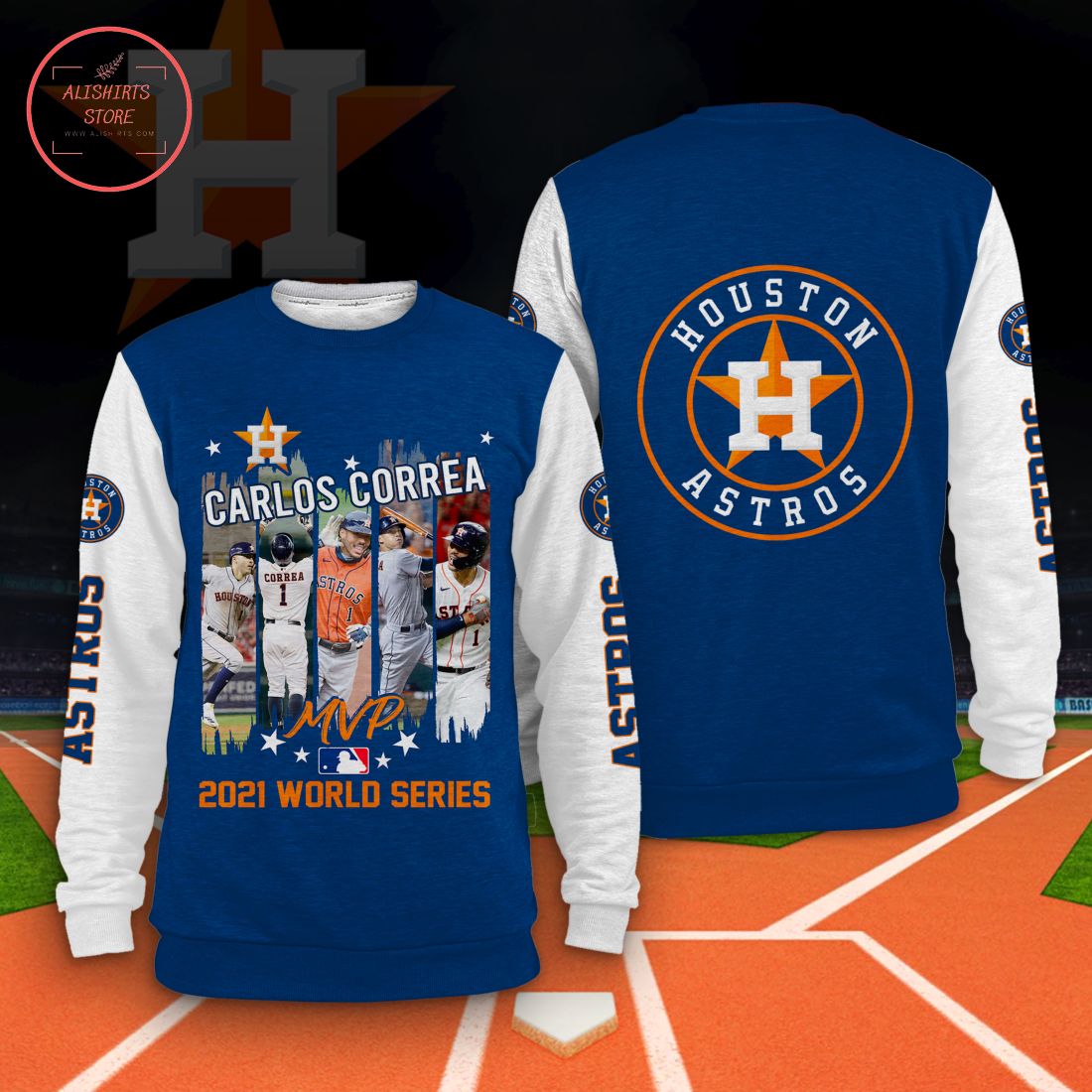 Houston Astros MVP Carlos Correa Full Print 3D Sweatshirt