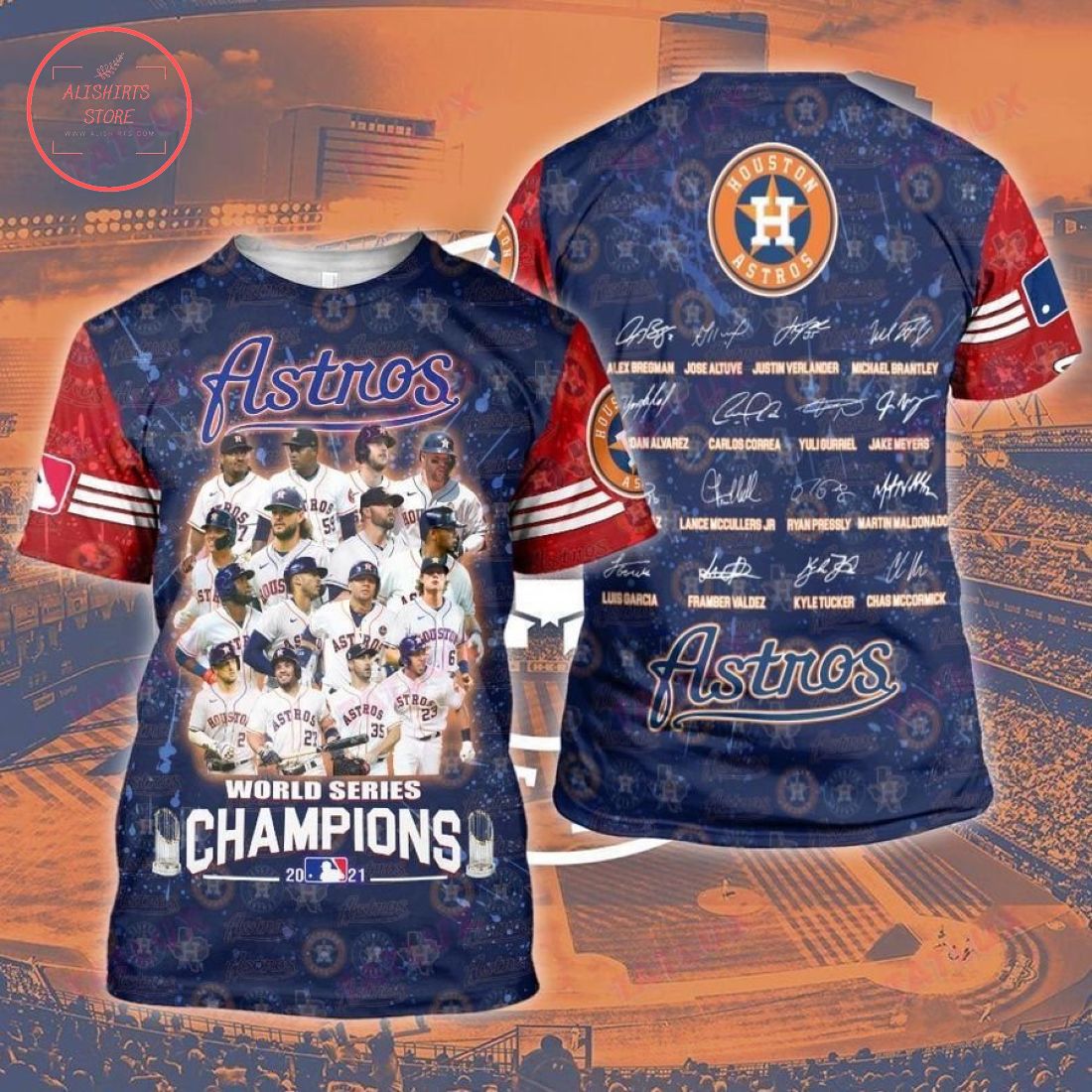 Houston Astros Mlb World Series Champions 2021 All Over Printed Shirt