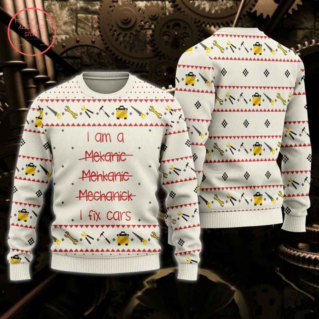 I'm a Mekanic Mehcanik Mechanik I Fix Cars Ugly Sweater