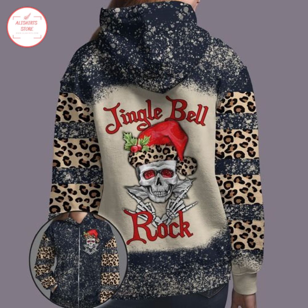 Jingle Bell Rock Skull All Over Print Hoodie 3d