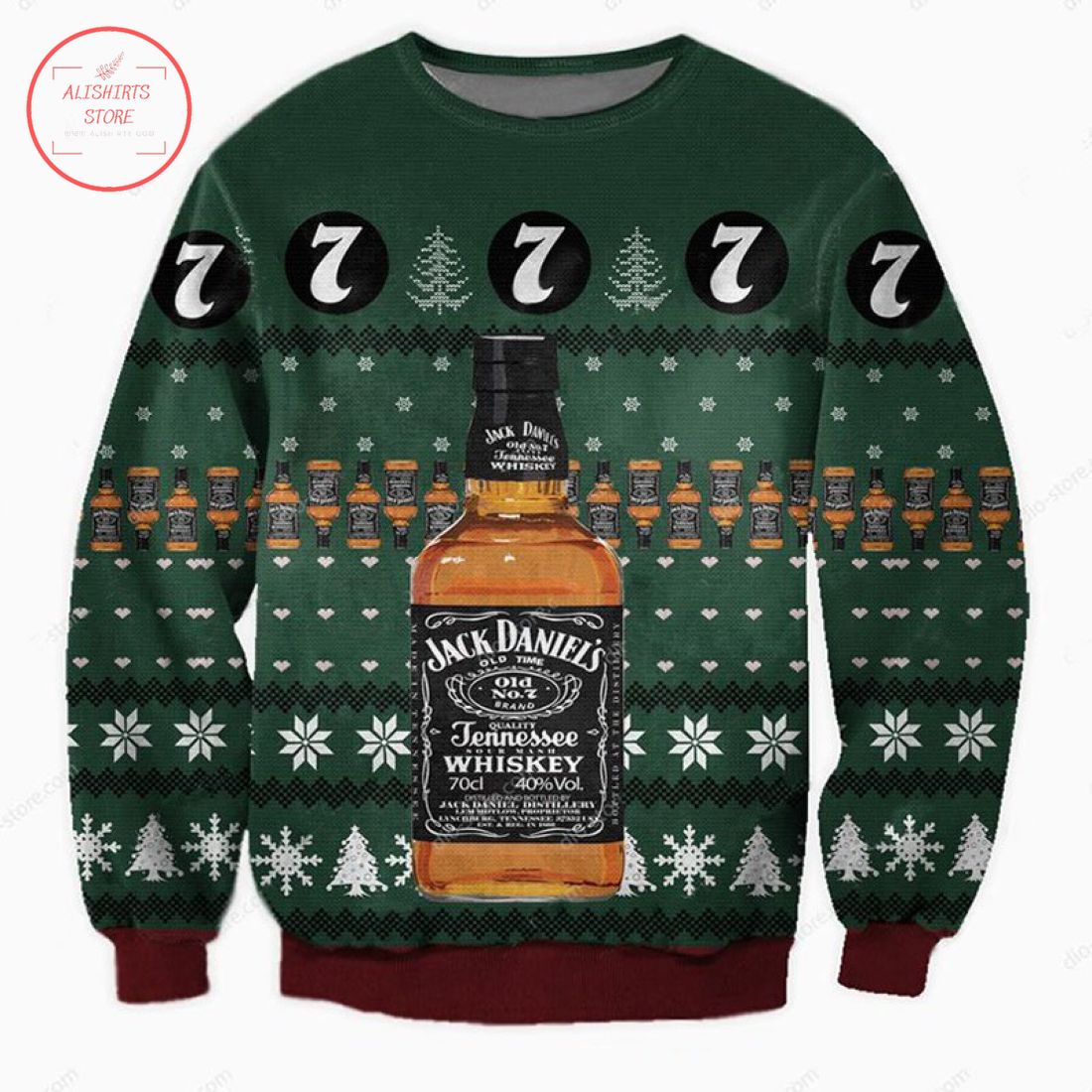 Jack Daniels Tennessee Whiskey Ugly Christmas Sweater