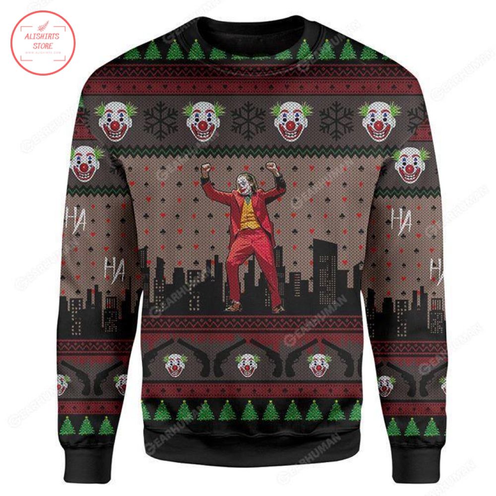 Joaquin Phoenix Joker dance 3d Ugly Sweater