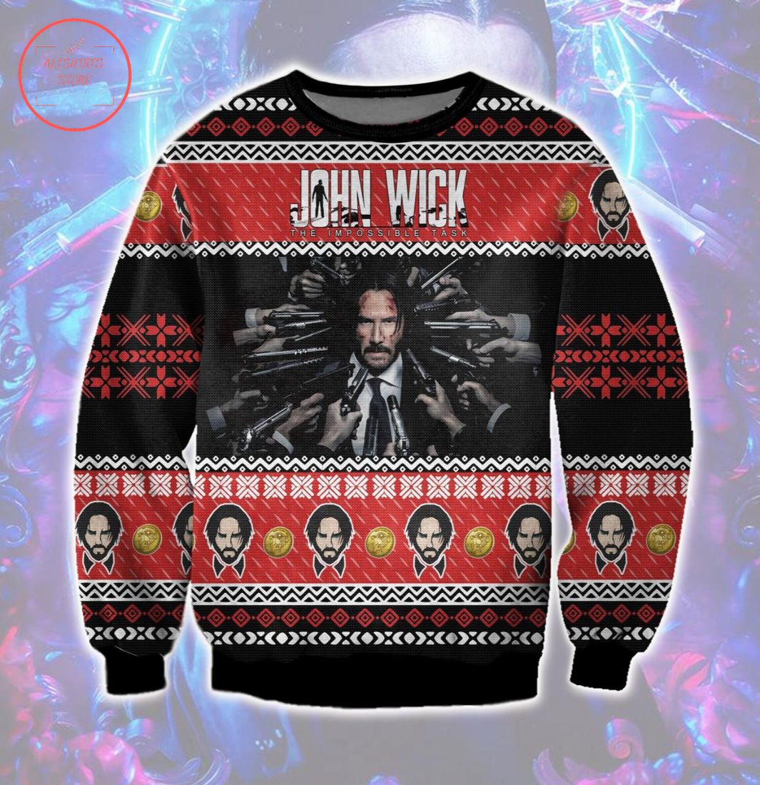 John Wick The Impossible Task Ugly Christmas Sweater