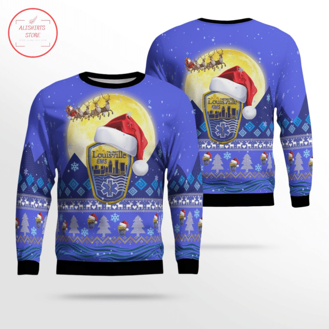 Kentucky Louisville Metro Ems Ugly Christmas Sweater